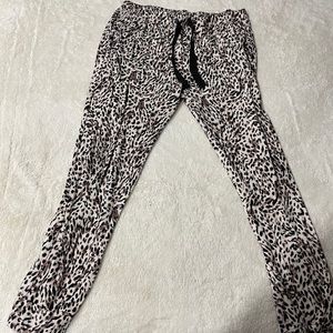 Cheetah print stretchy pajama pants